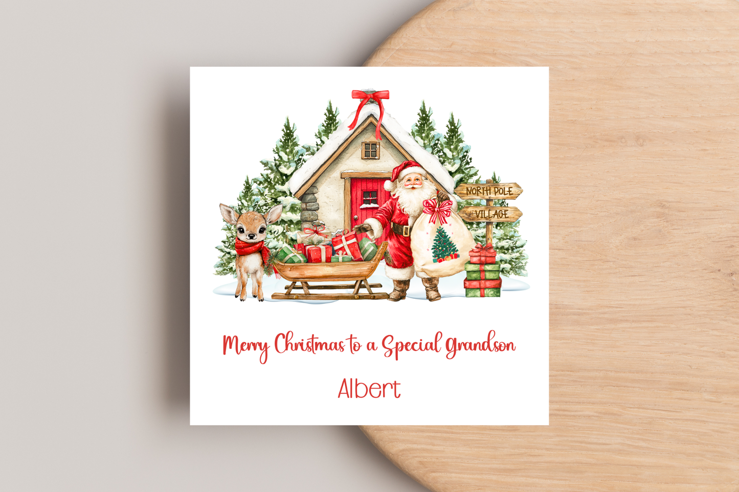 Personalised Santa Christmas Card