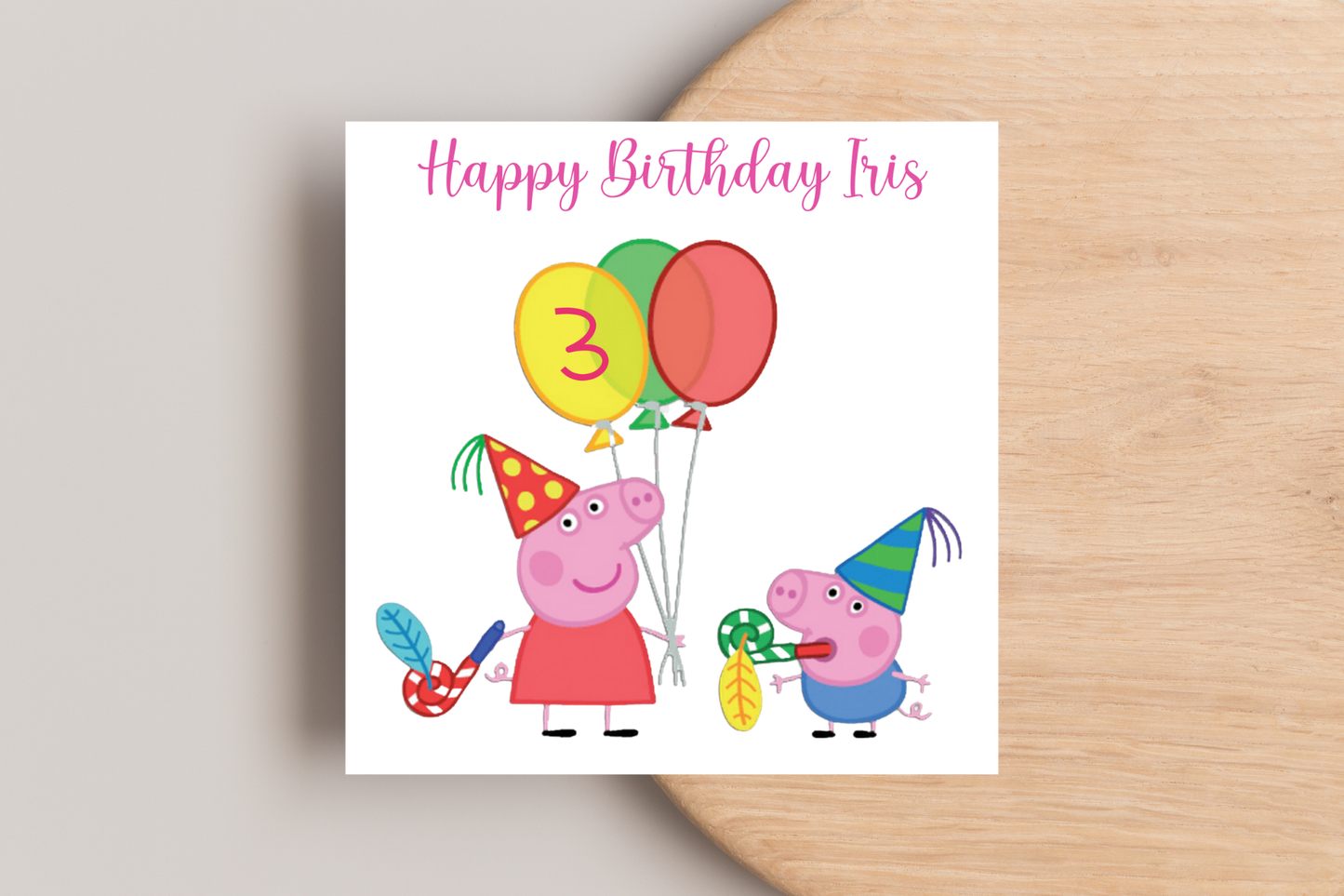 Personalised Peppa Pig Birthday Card