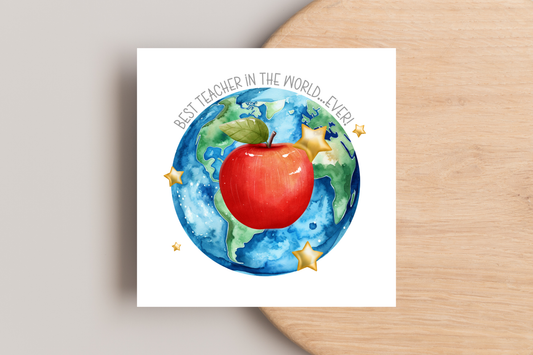 Best Teacher in the World Card