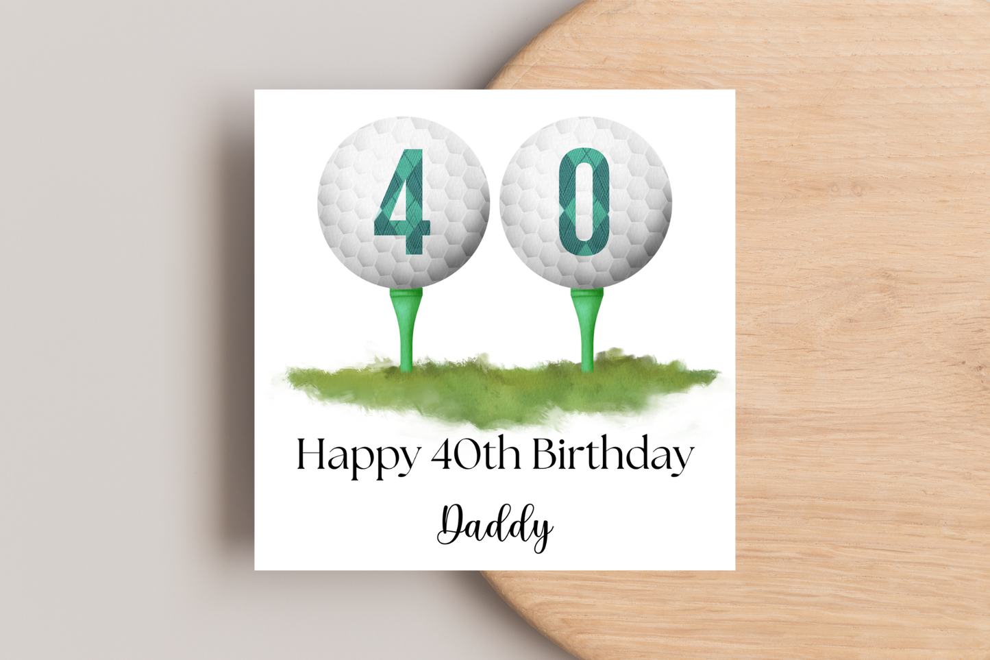 Personalised Golf 40th Birthday Card