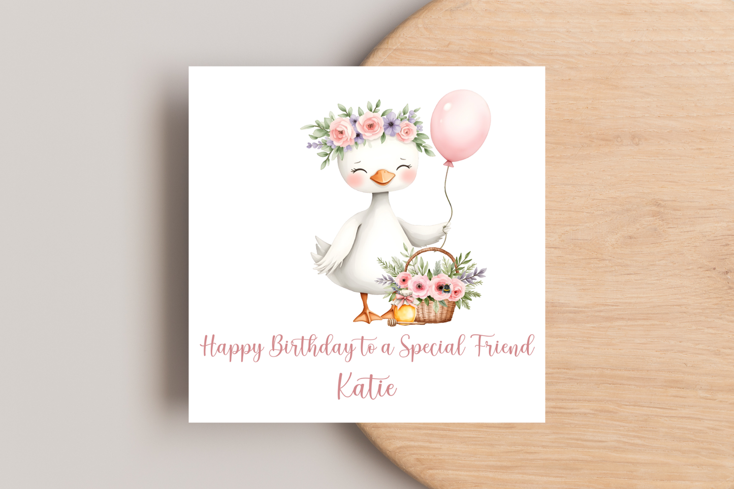 Personalised Goose Birthday Card