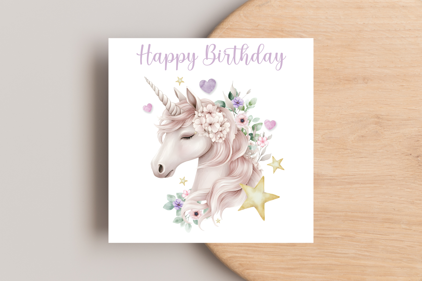 Pastel Unicorn Birthday Card