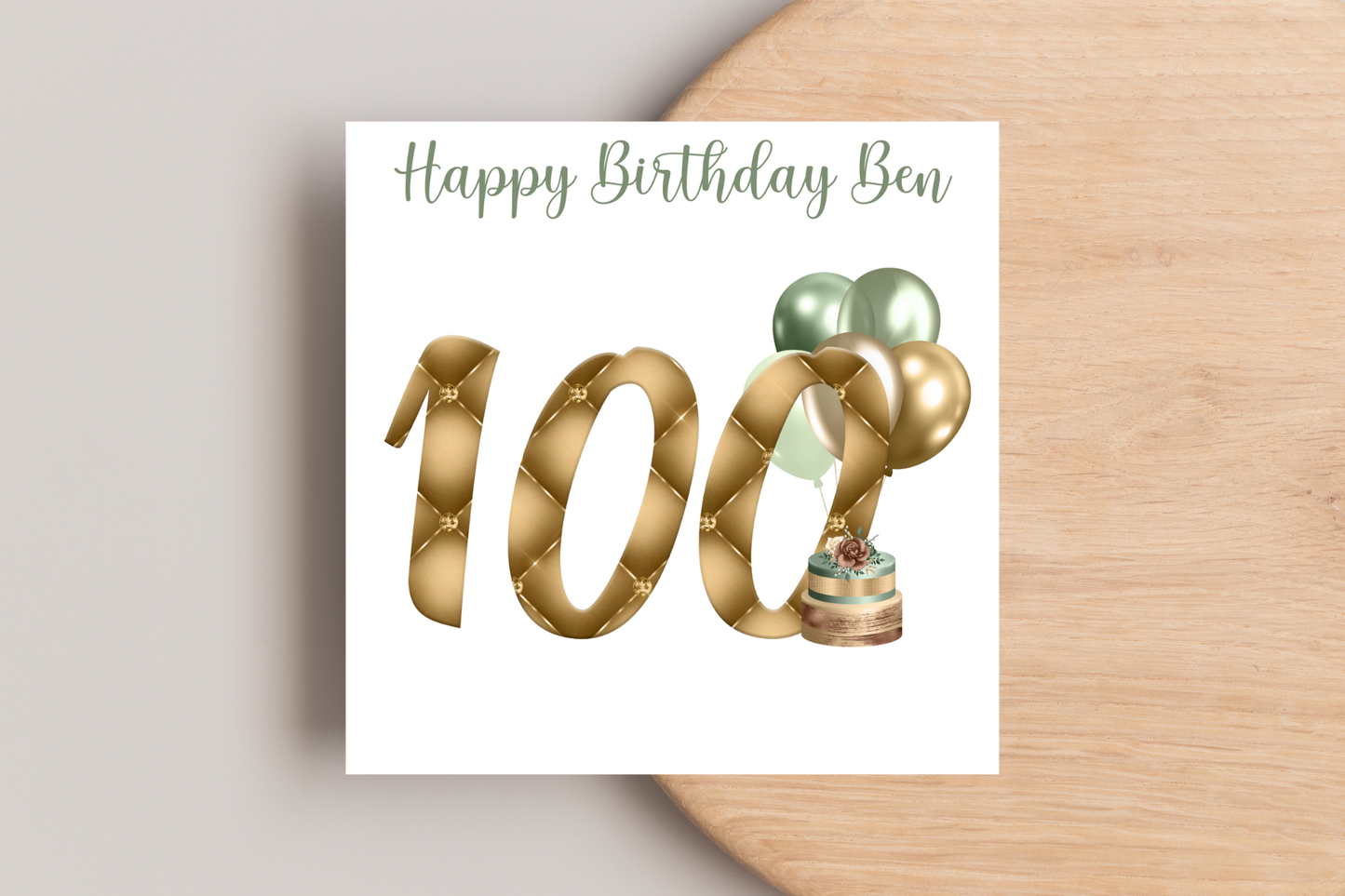 Personalised Golden Milestone Birthday Card