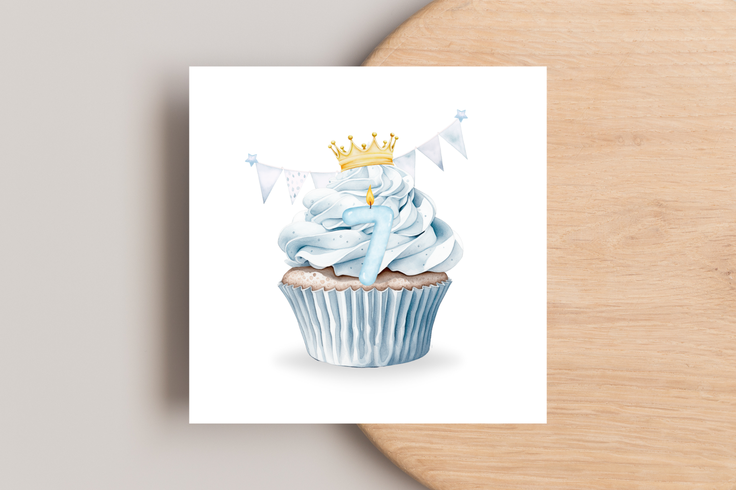 Prince Cupcake Birthday Card