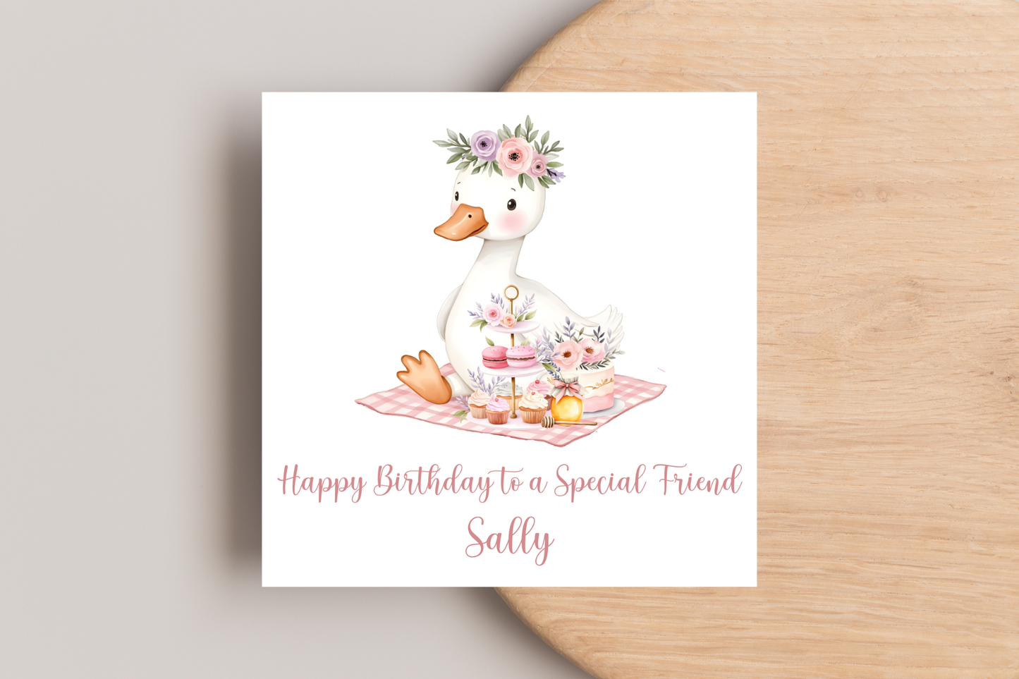 Personalised Goose Birthday Card
