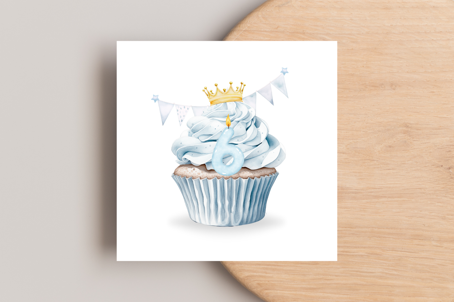 Prince Cupcake Birthday Card