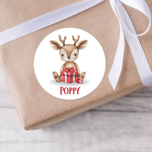 Personalised Reindeer Christmas Present Labels