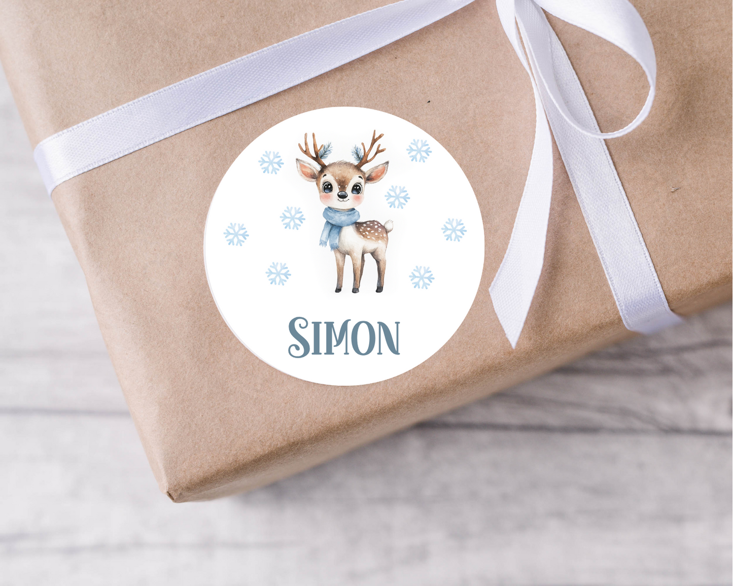 Personalised Blue Christmas Present Labels