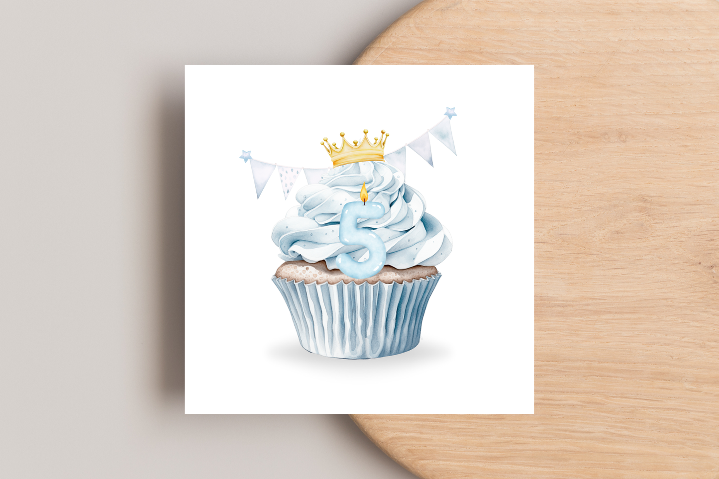 Prince Cupcake Birthday Card
