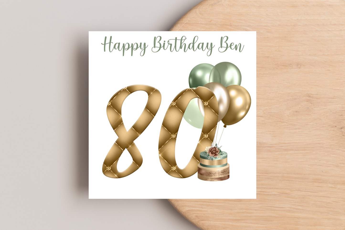 Personalised Golden Milestone Birthday Card