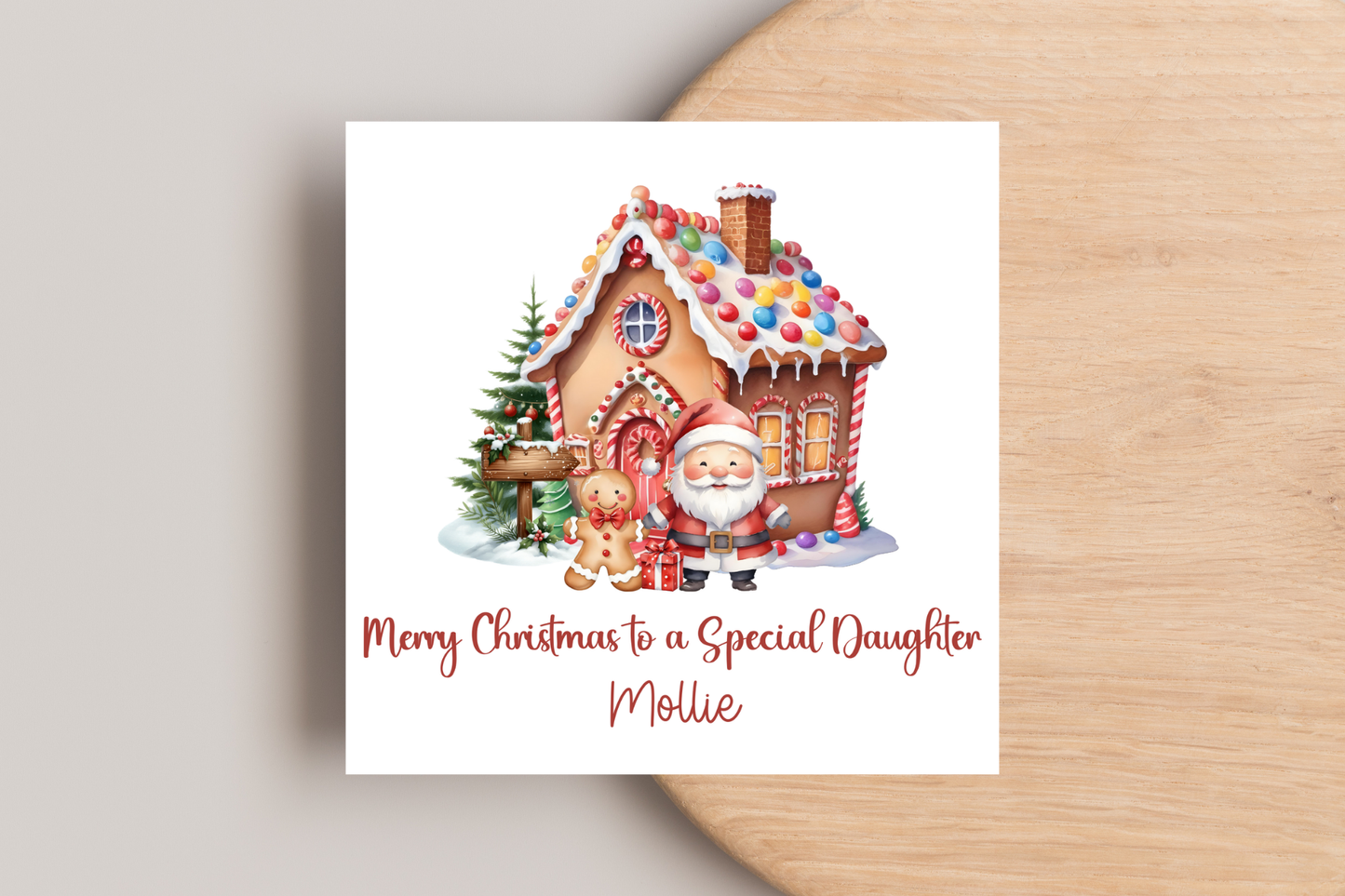 Personalised Gingerbread House Christmas Christmas Card