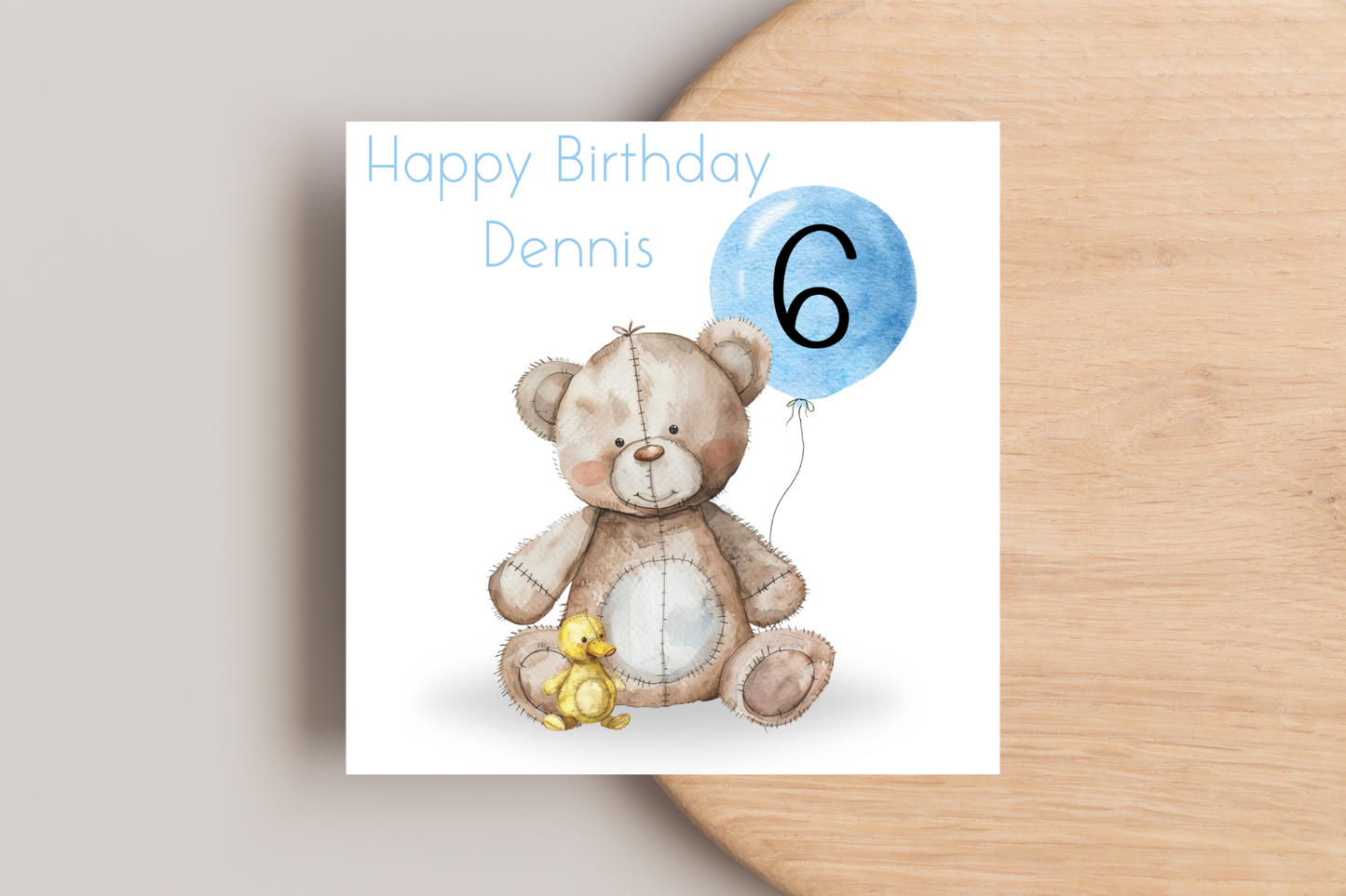 Personalised Bear Birthday Card