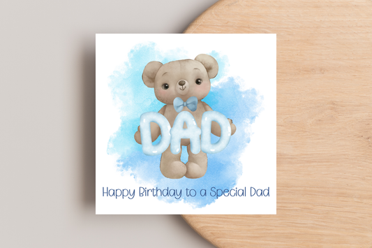 Teddy Bear Birthday Card for Dad
