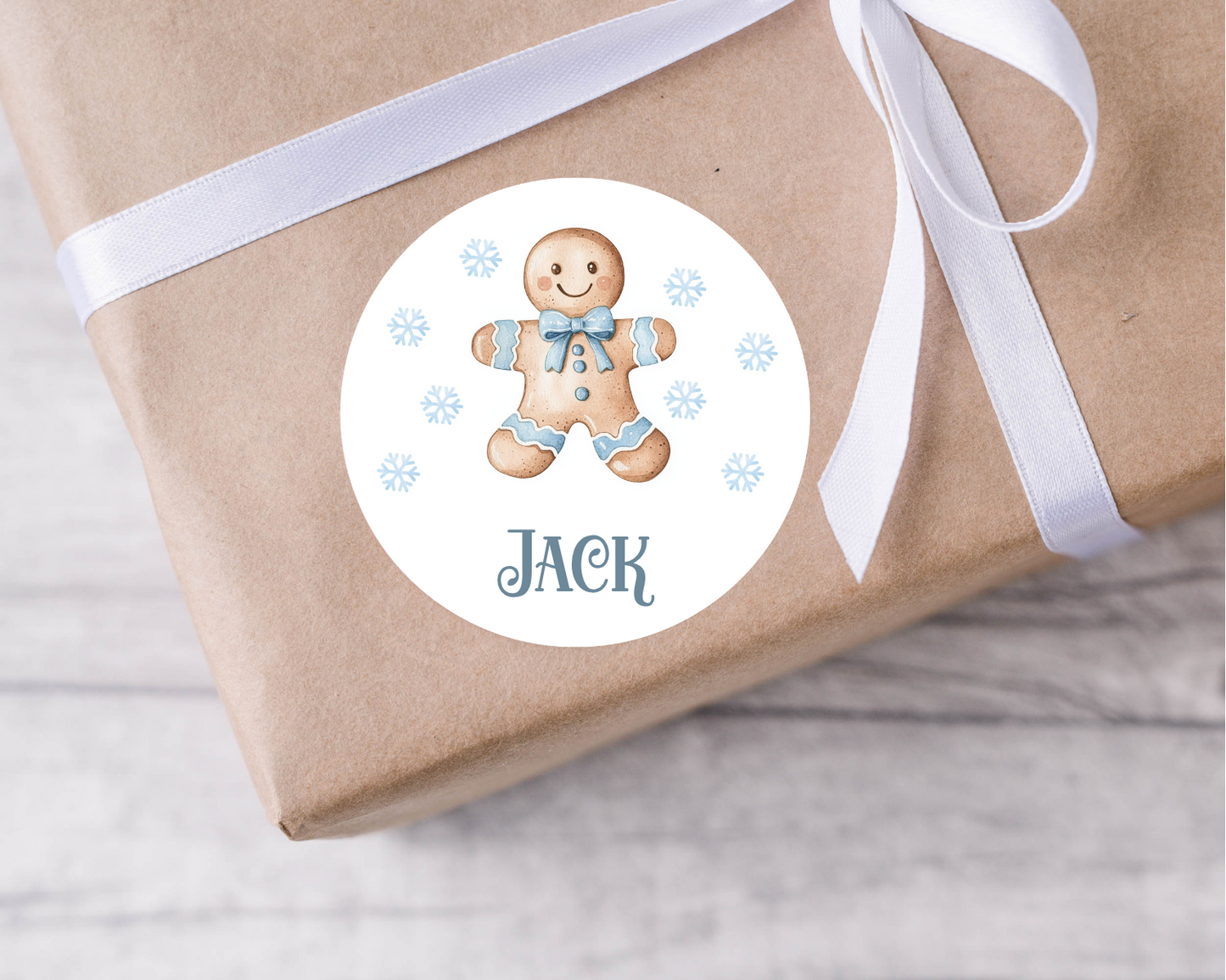 Personalised Blue Christmas Present Labels