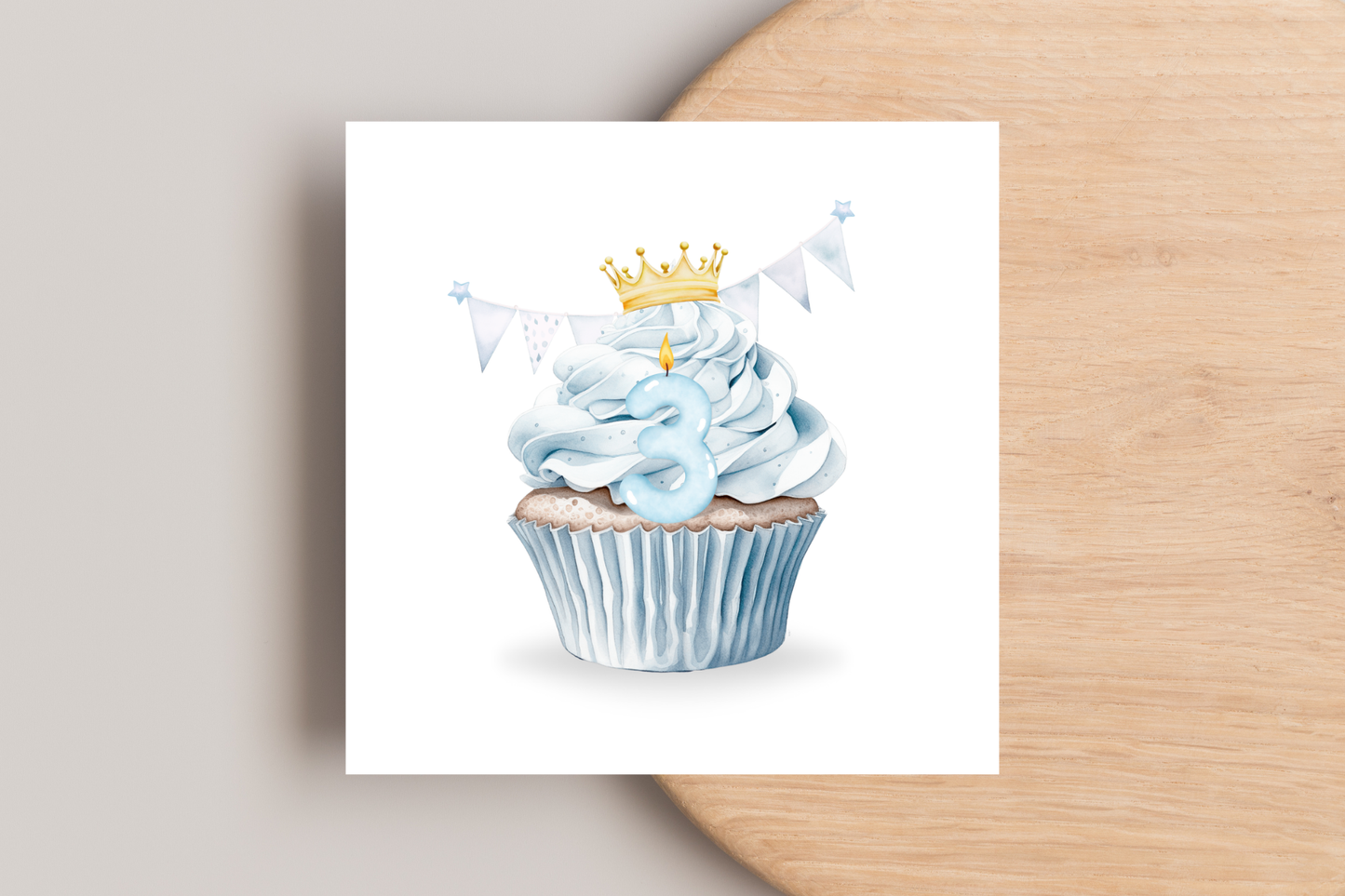 Prince Cupcake Birthday Card