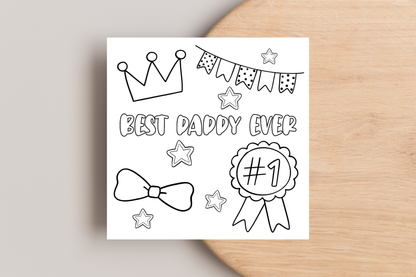 Best Daddy Colour In Card