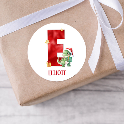 Personalised Dinosaur Christmas Present Labels