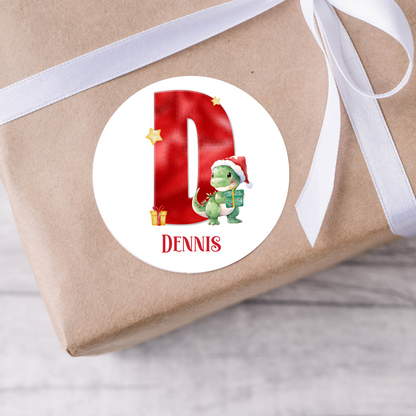 Personalised Dinosaur Christmas Present Labels
