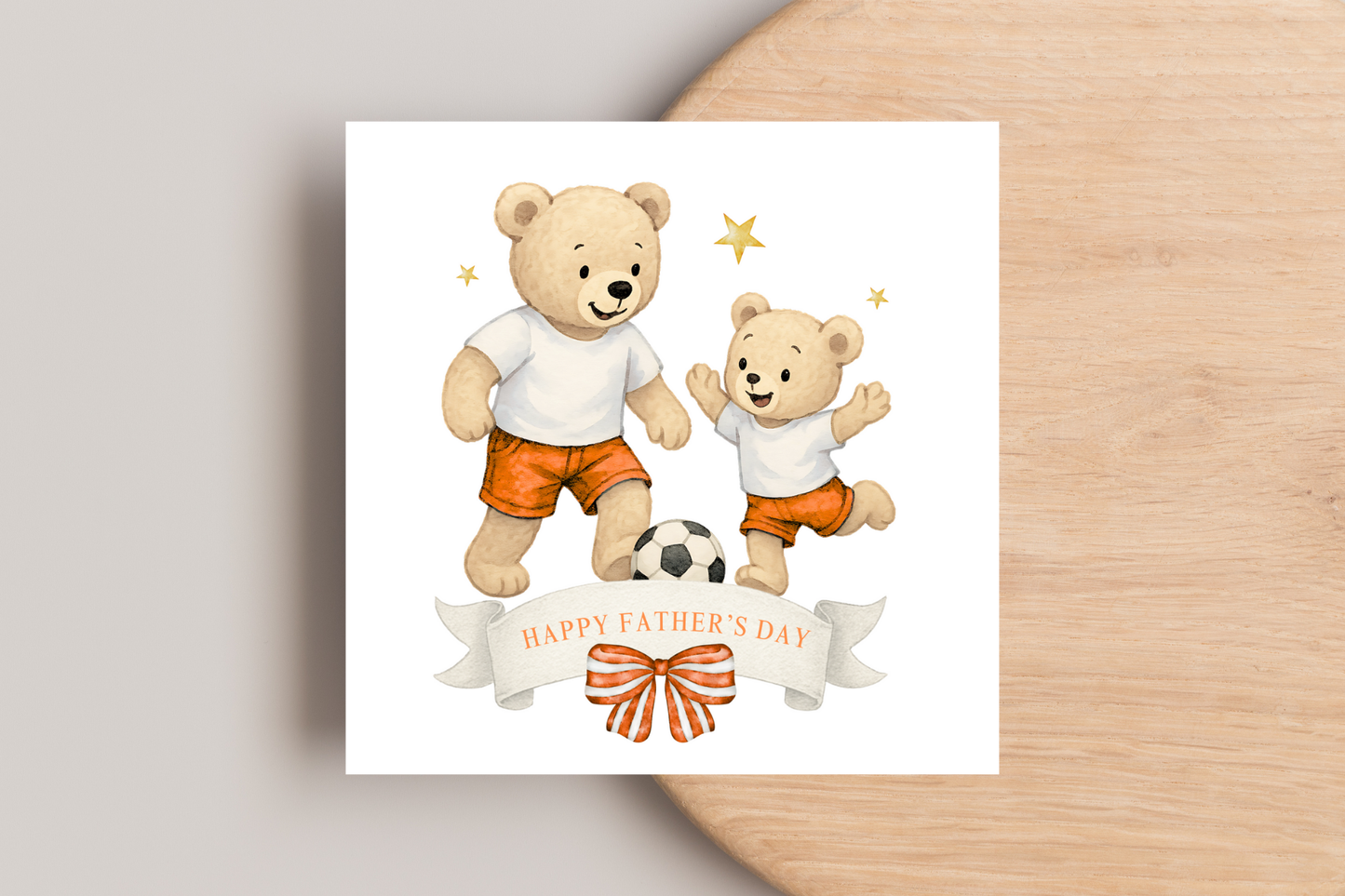 Football Bears Father's Day Card