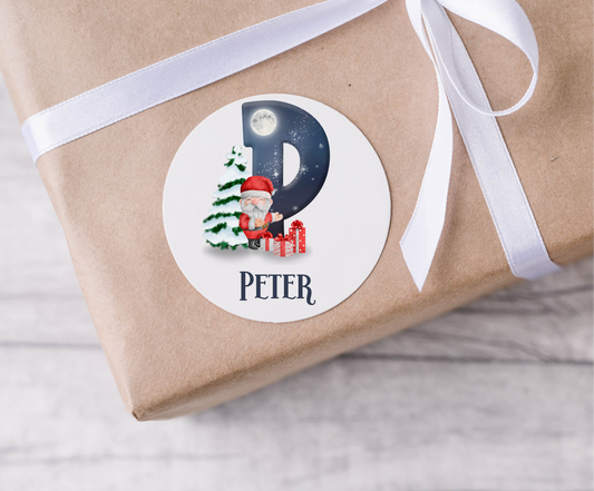 Personalised Initial Santa Christmas Present Labels