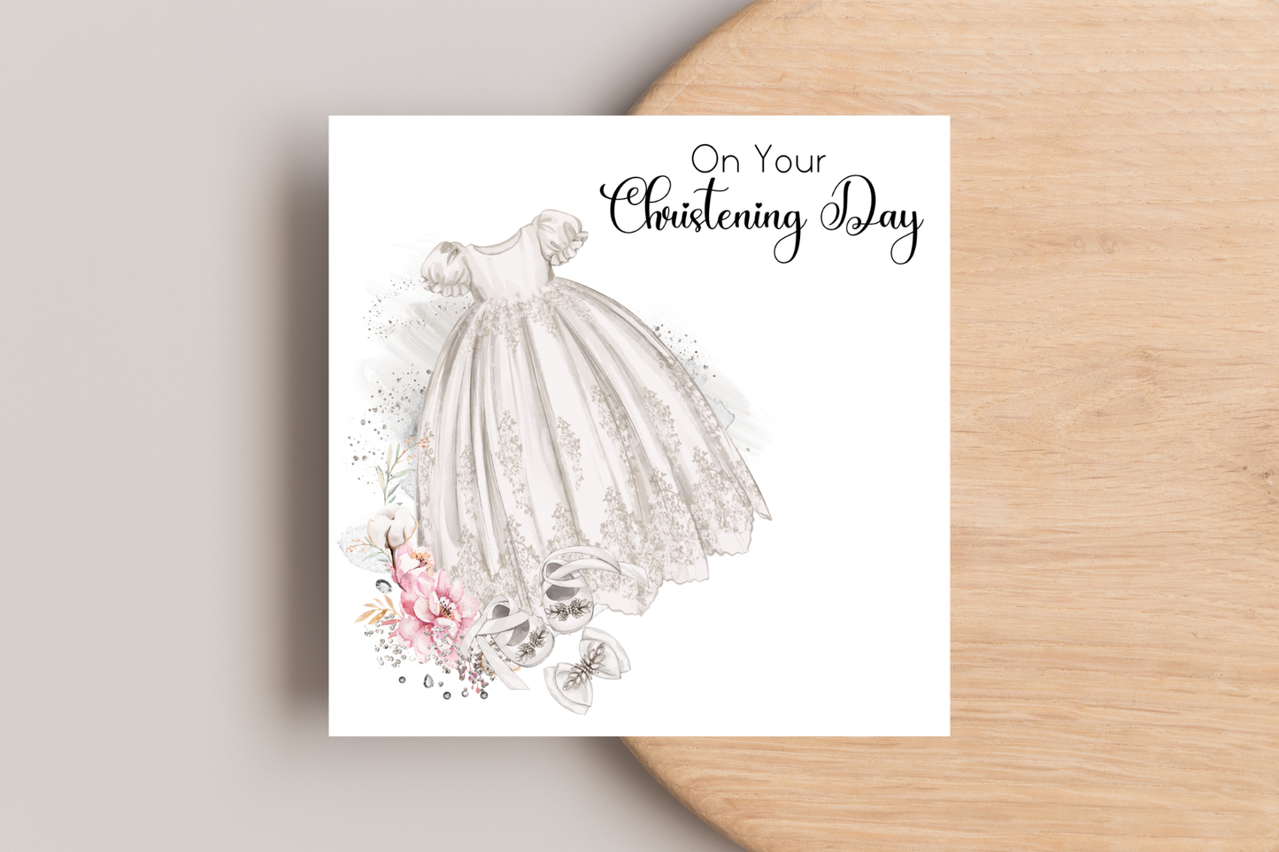 Christening Gown Christening Day Card