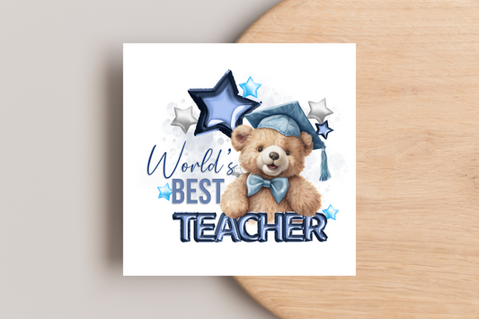Worlds Best Teacher Card