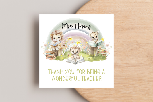 Personalised Thank you Teacher Card