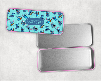 Personalised Stitch Pencil Tin