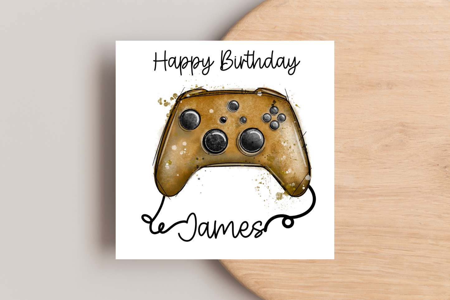Personalised Gaming Controller Birthday Card