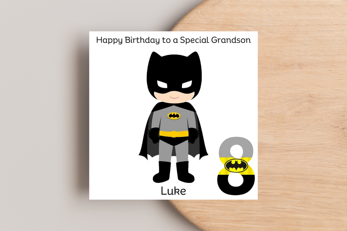 Personalised Batman Birthday Card
