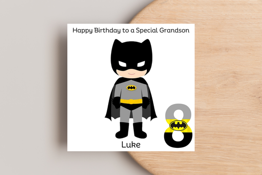 Personalised Batman Birthday Card