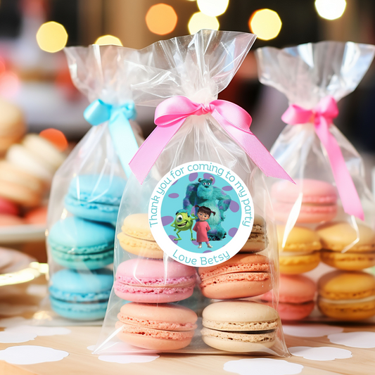 24 X Monsters Inc Thank You For Coming To My Party Stickers