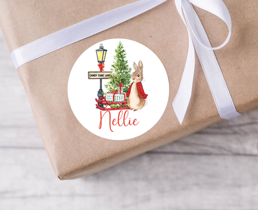 Personalised Peter Rabbit Christmas Present Labels