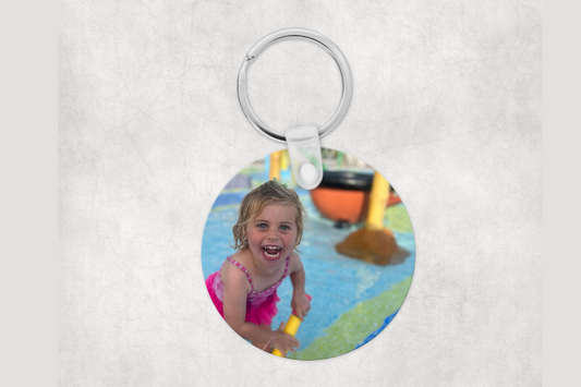 Single sided Photo Keyring - Round