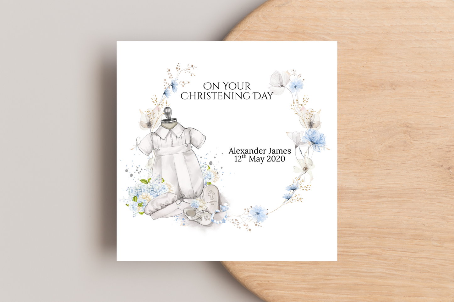 Personalised Christening Day Card