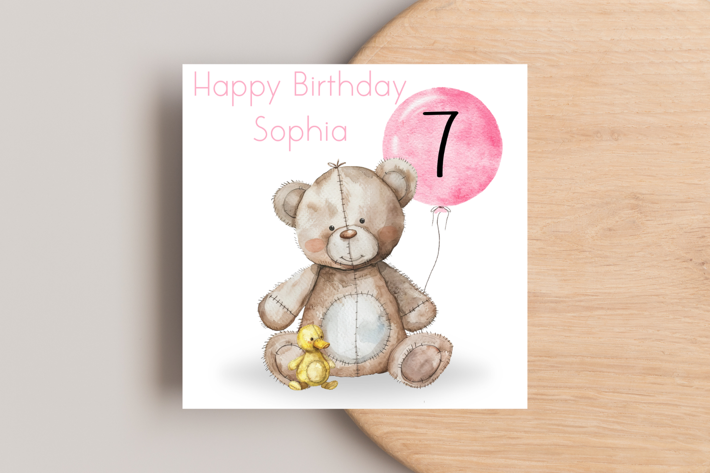 Personalised Bear Birthday Card