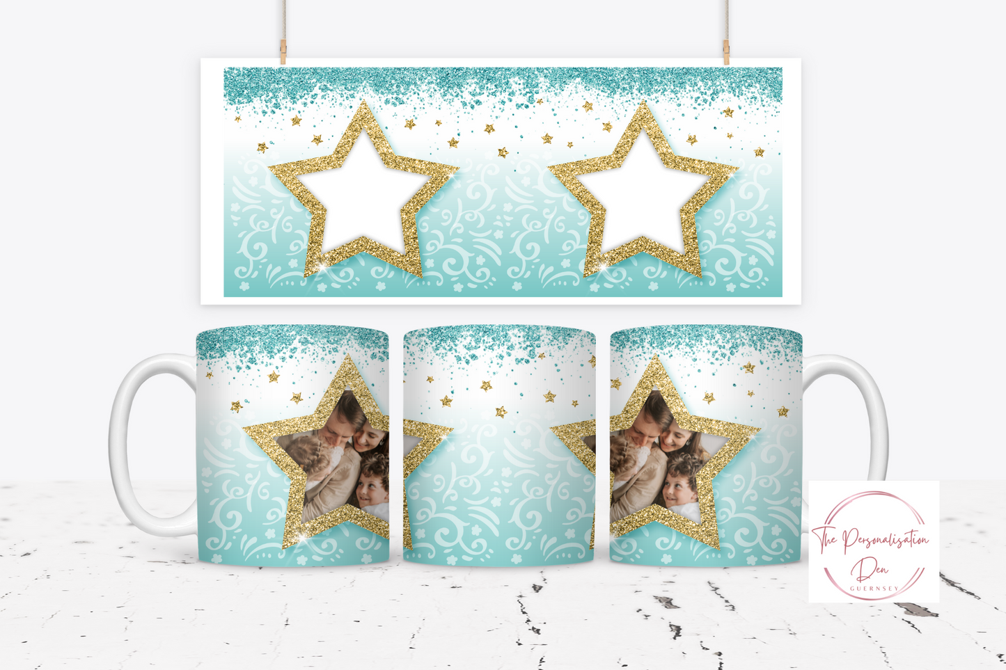 Personalised Star Photo Mug