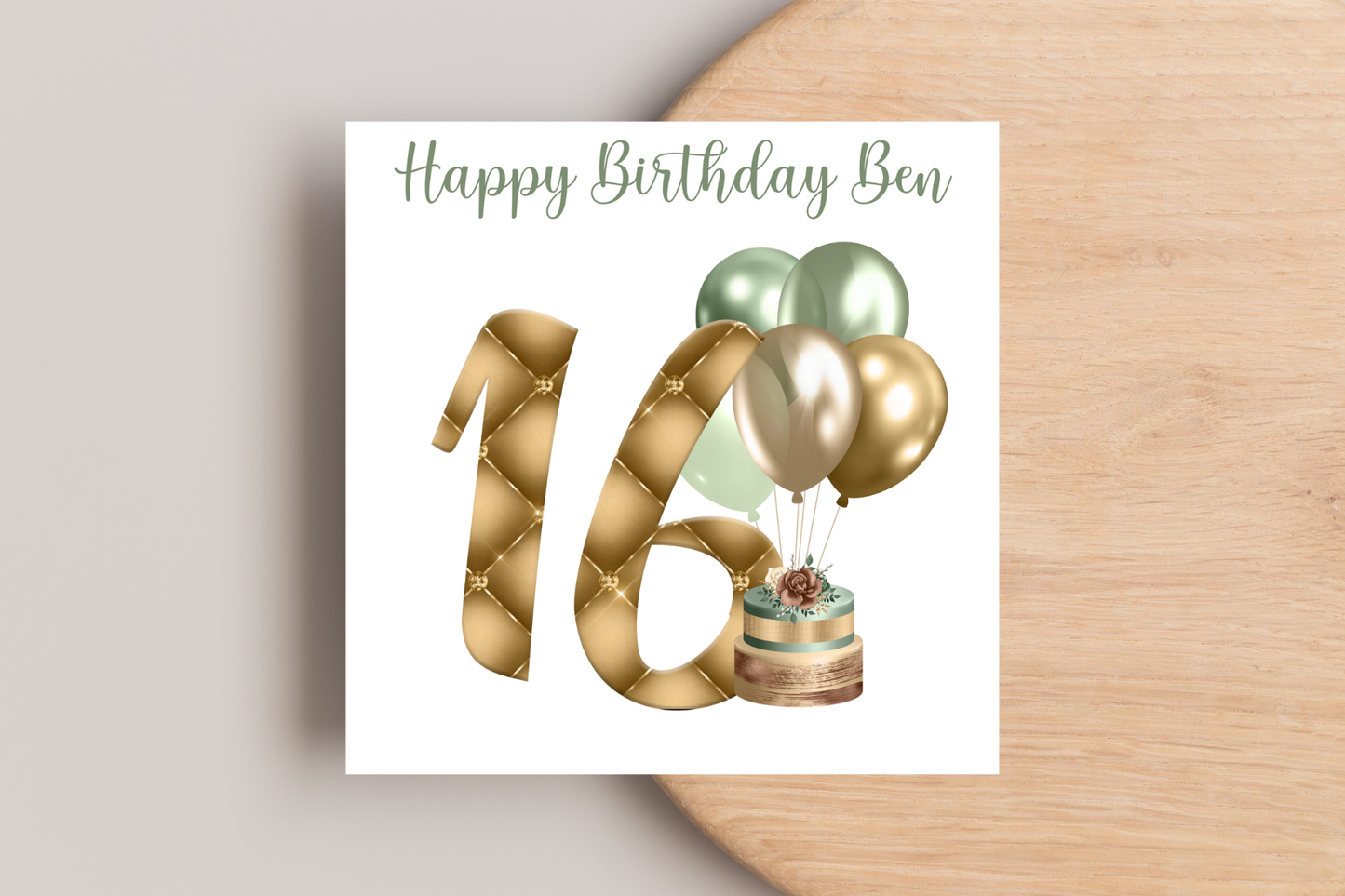 Personalised Golden Milestone Birthday Card