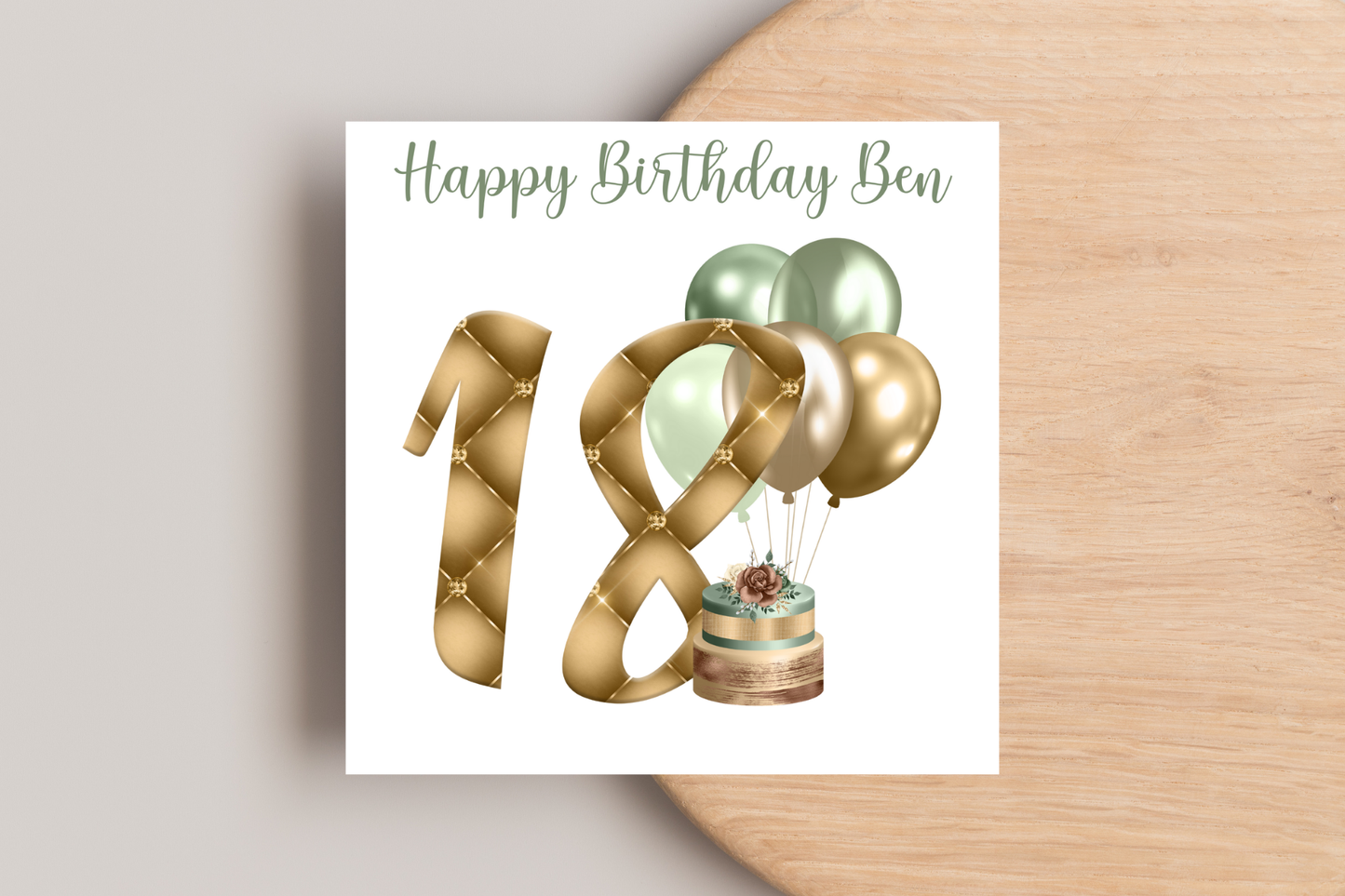 Personalised Golden Milestone Birthday Card