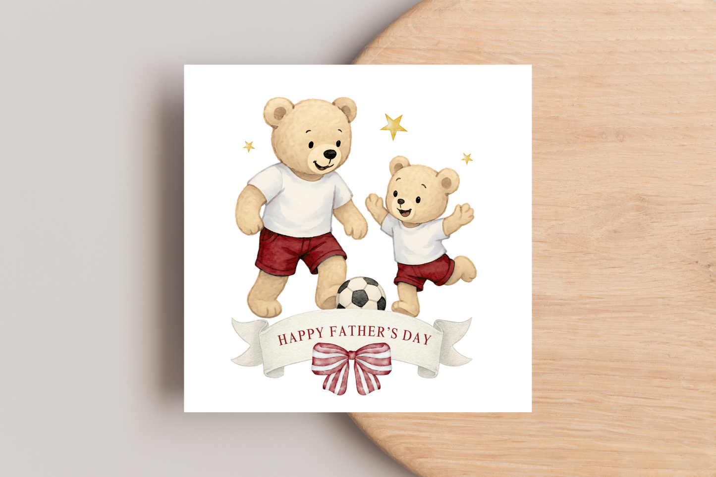 Football Bears Father's Day Card