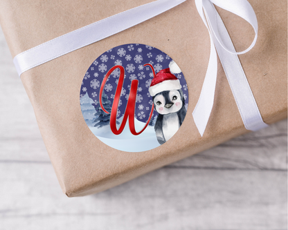 Personalised Penguin Christmas Present Labels