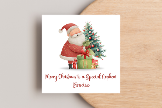 Personalised Santa Christmas Card