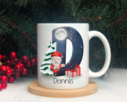Personalised Initial Santa Mug