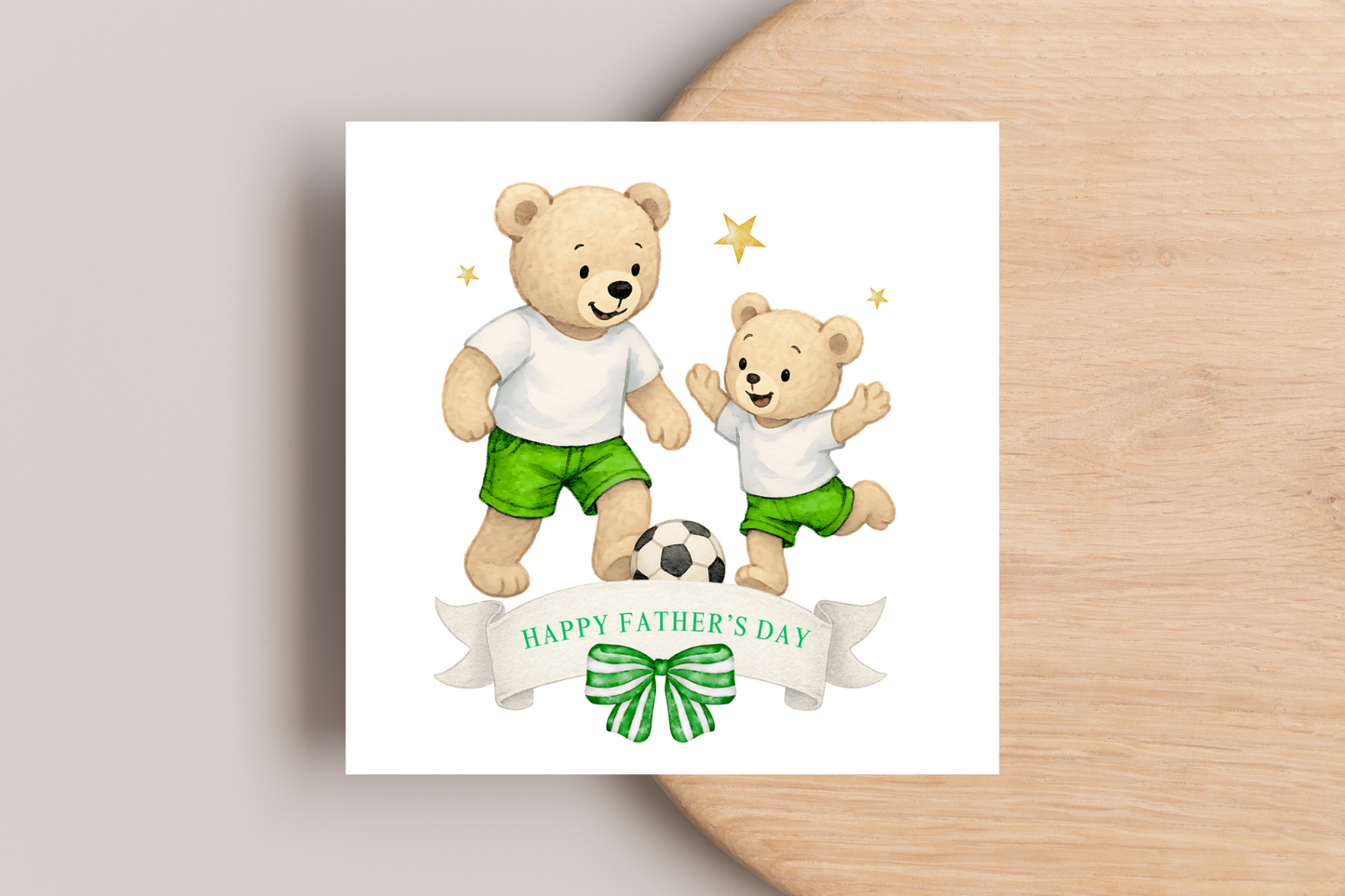 Football Bears Father's Day Card