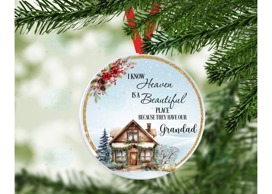 Personalised I Know Heaven Is A Beautiful Place Because They Have My Christmas Tree Decoration