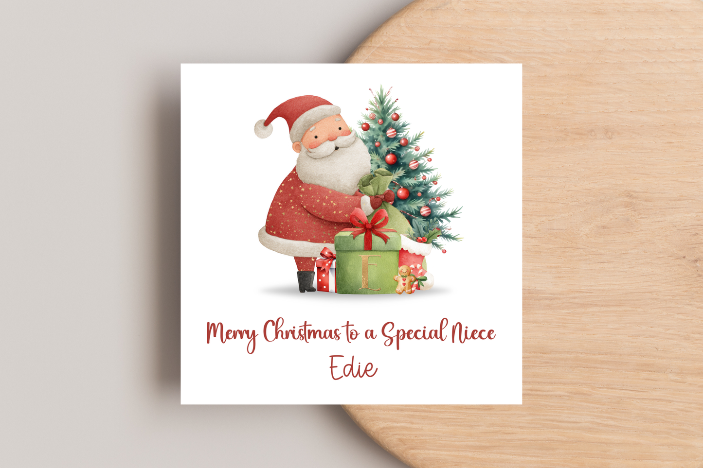 Personalised Santa Christmas Card