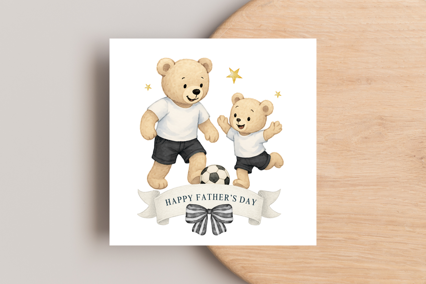 Football Bears Father's Day Card