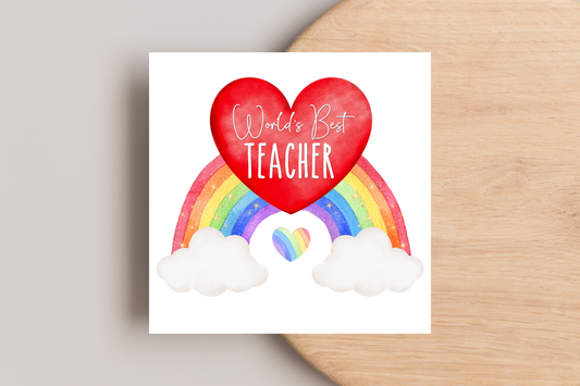 Worlds Best Teacher Card