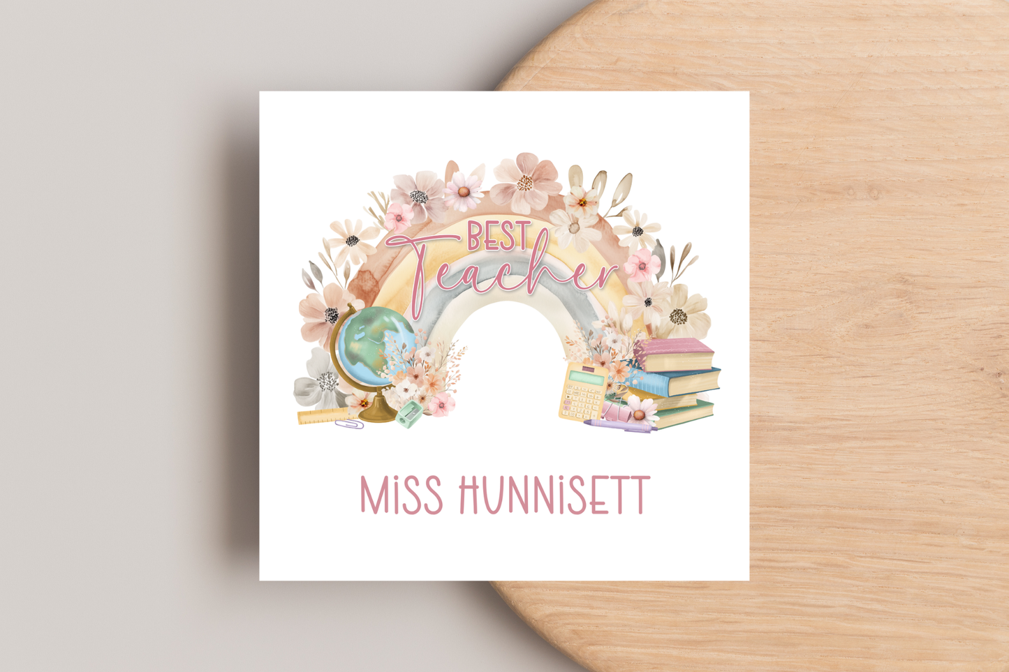 Personalised Best teacher End of Year Card