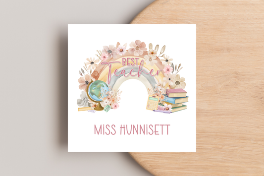Personalised Best teacher End of Year Card
